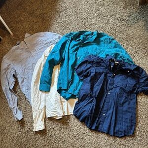 Bundle of 8 Men's Button-Up Shirts in multiple colors